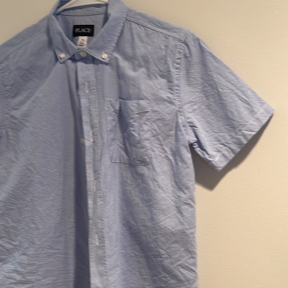 Short sleeve blue Oxford button down shirt - Picture 3 of 8